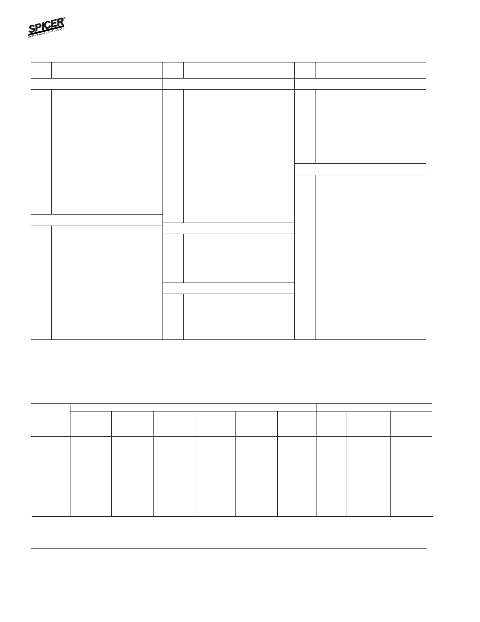 Ford model 60 front axles, Kit components, Axle shaft dimensions | Spicer Front and Rear Axle Catalog User Manual | Page 90 / 252