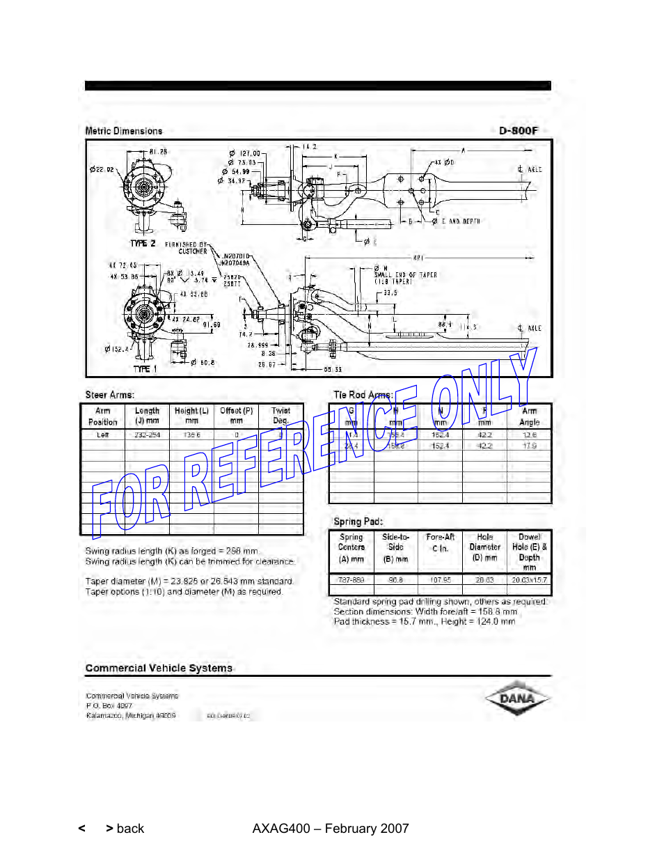 Spicer Steer Axles Application Guidelines User Manual | Page 24 / 46