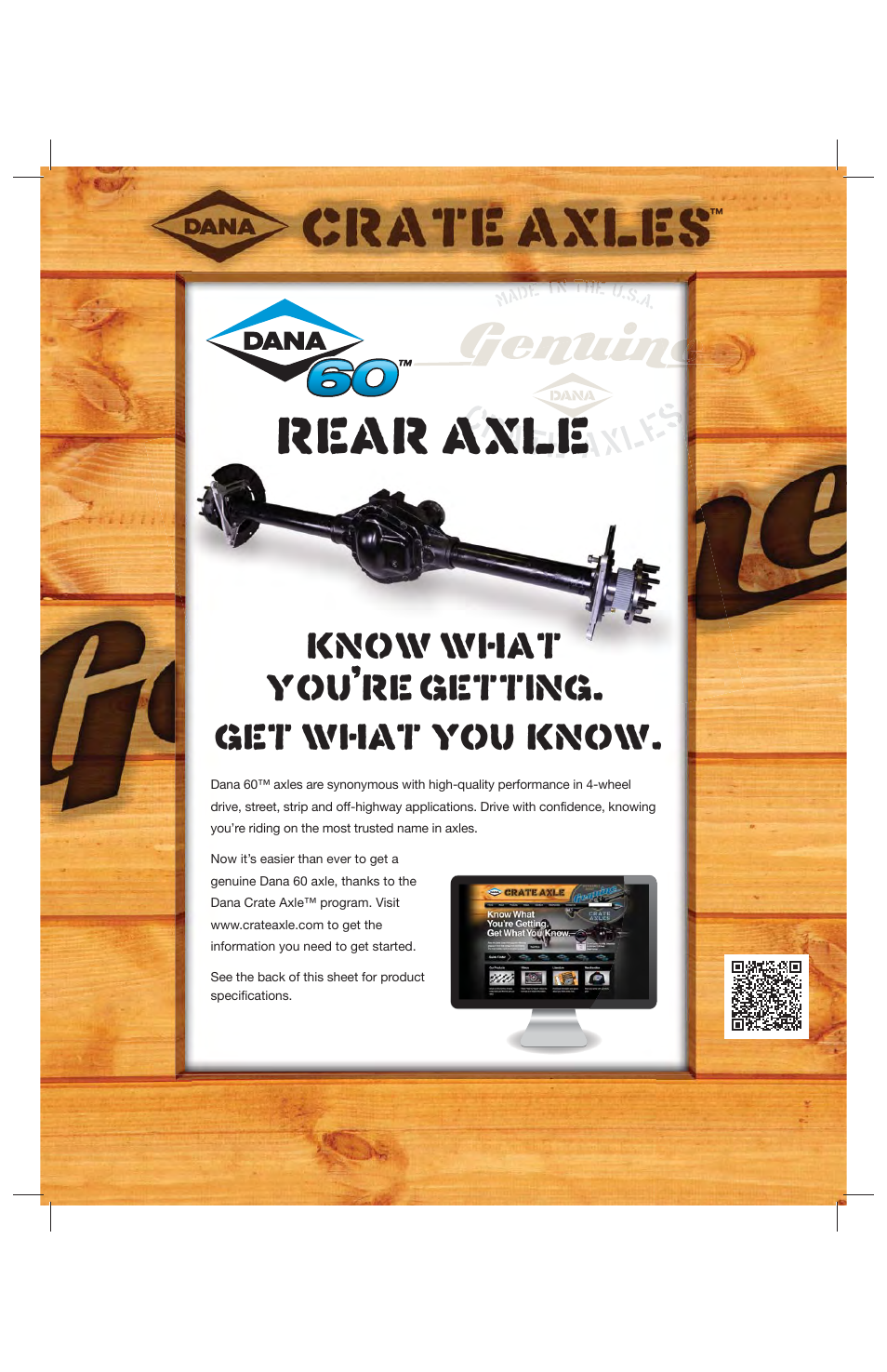 Spicer Crate Axles: Dana 60 Rear Axle User Manual | 2 pages