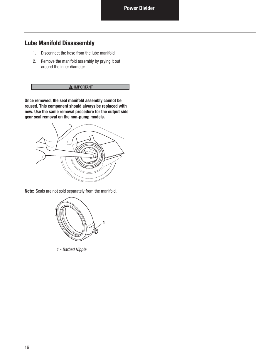 Lube manifold disassembly | Spicer Tandem Drive Axles Service Manual D170, D190, and D590 Series User Manual | Page 20 / 98