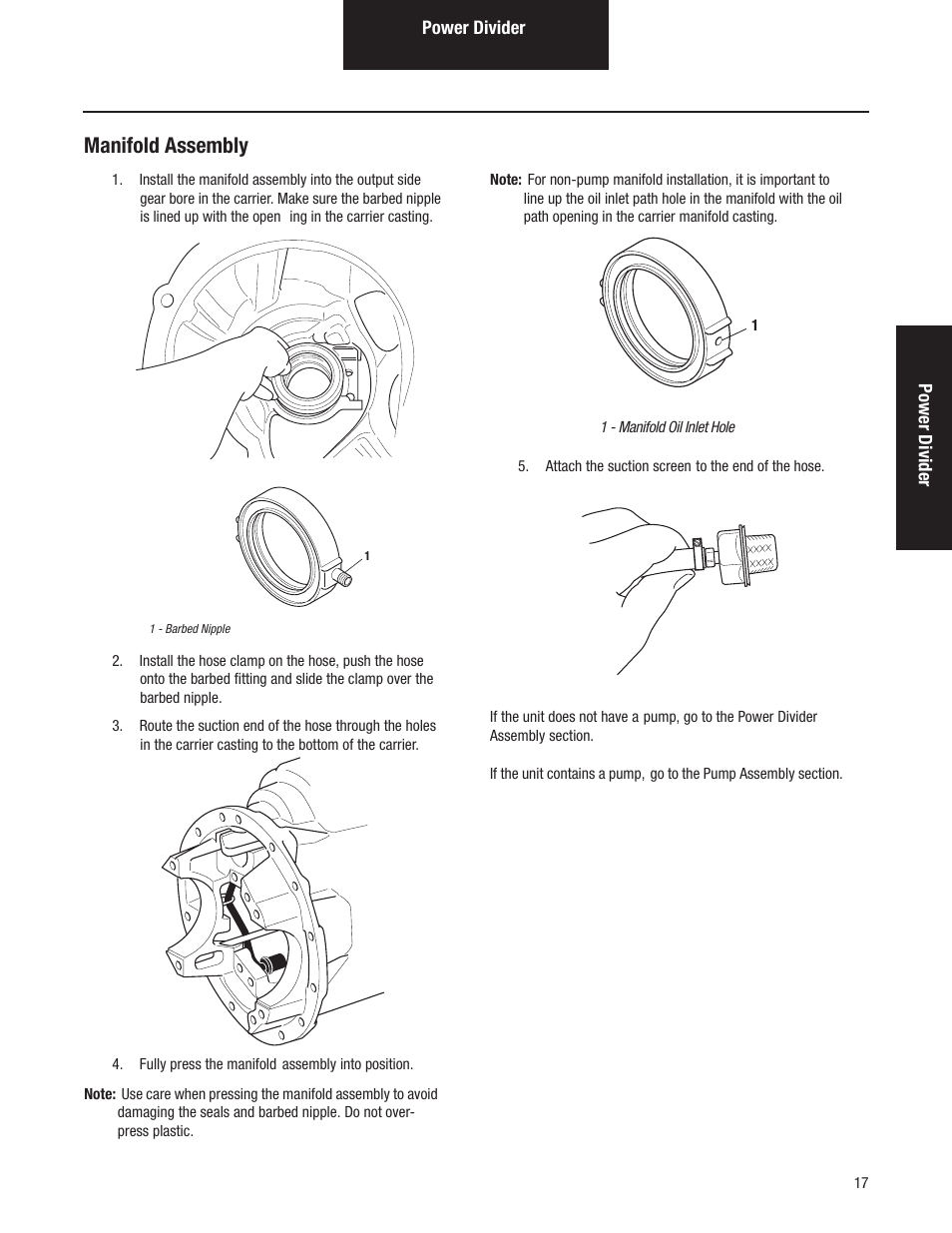 Manifold assembly | Spicer Tandem Drive Axles Service Manual D170, D190, and D590 Series User Manual | Page 21 / 98