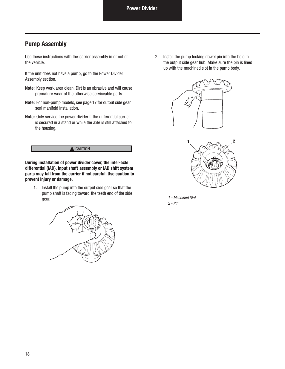 Pump assembly | Spicer Tandem Drive Axles Service Manual D170, D190, and D590 Series User Manual | Page 22 / 98