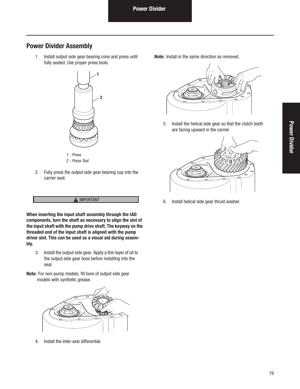 Power divider assembly | Spicer Tandem Drive Axles Service Manual D170, D190, and D590 Series User Manual | Page 23 / 98