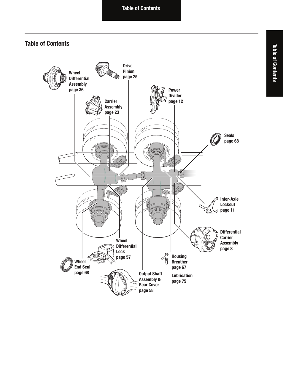 Spicer Tandem Drive Axles Service Manual D170, D190, and D590 Series User Manual | Page 3 / 98