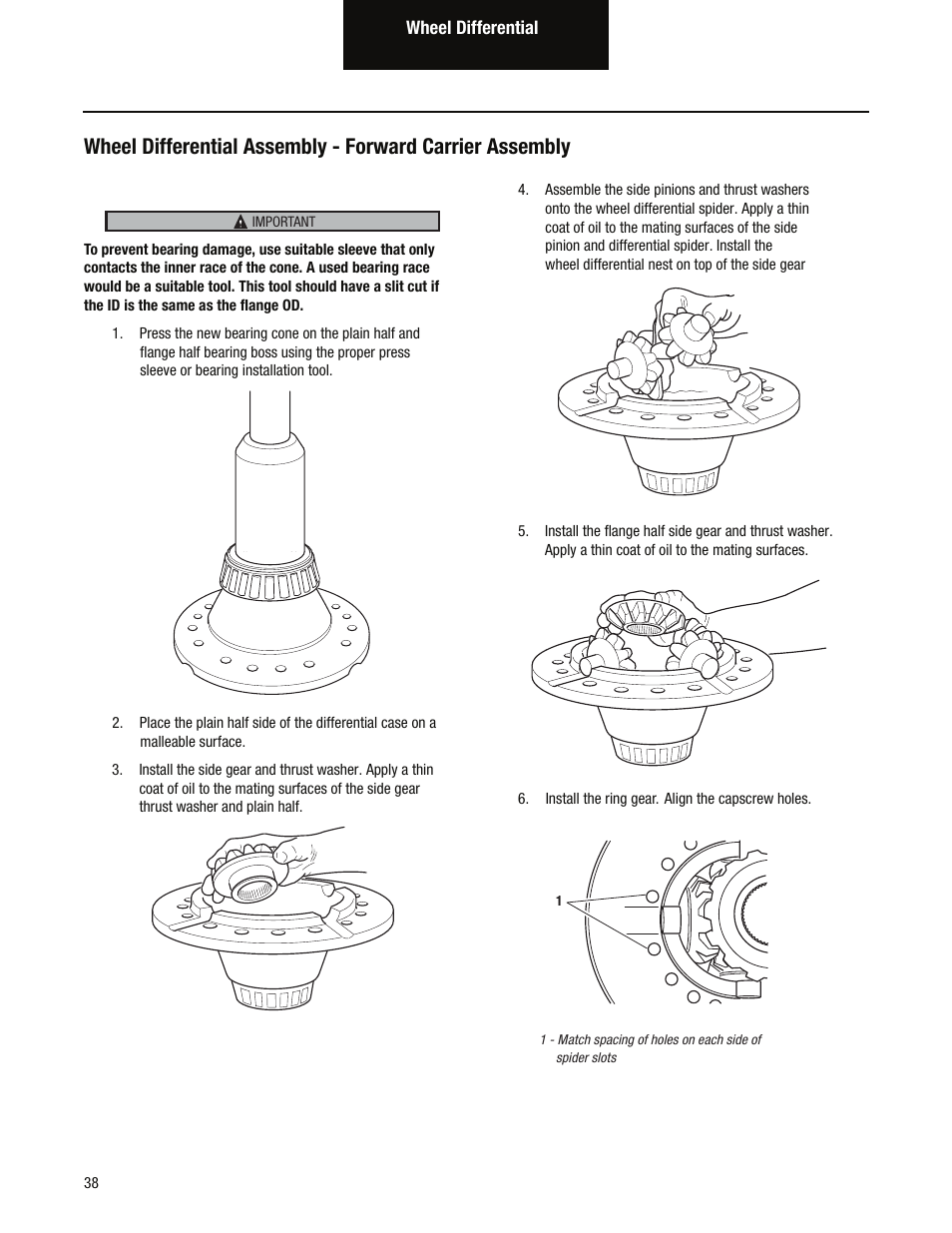 Spicer Tandem Drive Axles Service Manual D170, D190, and D590 Series User Manual | Page 42 / 98