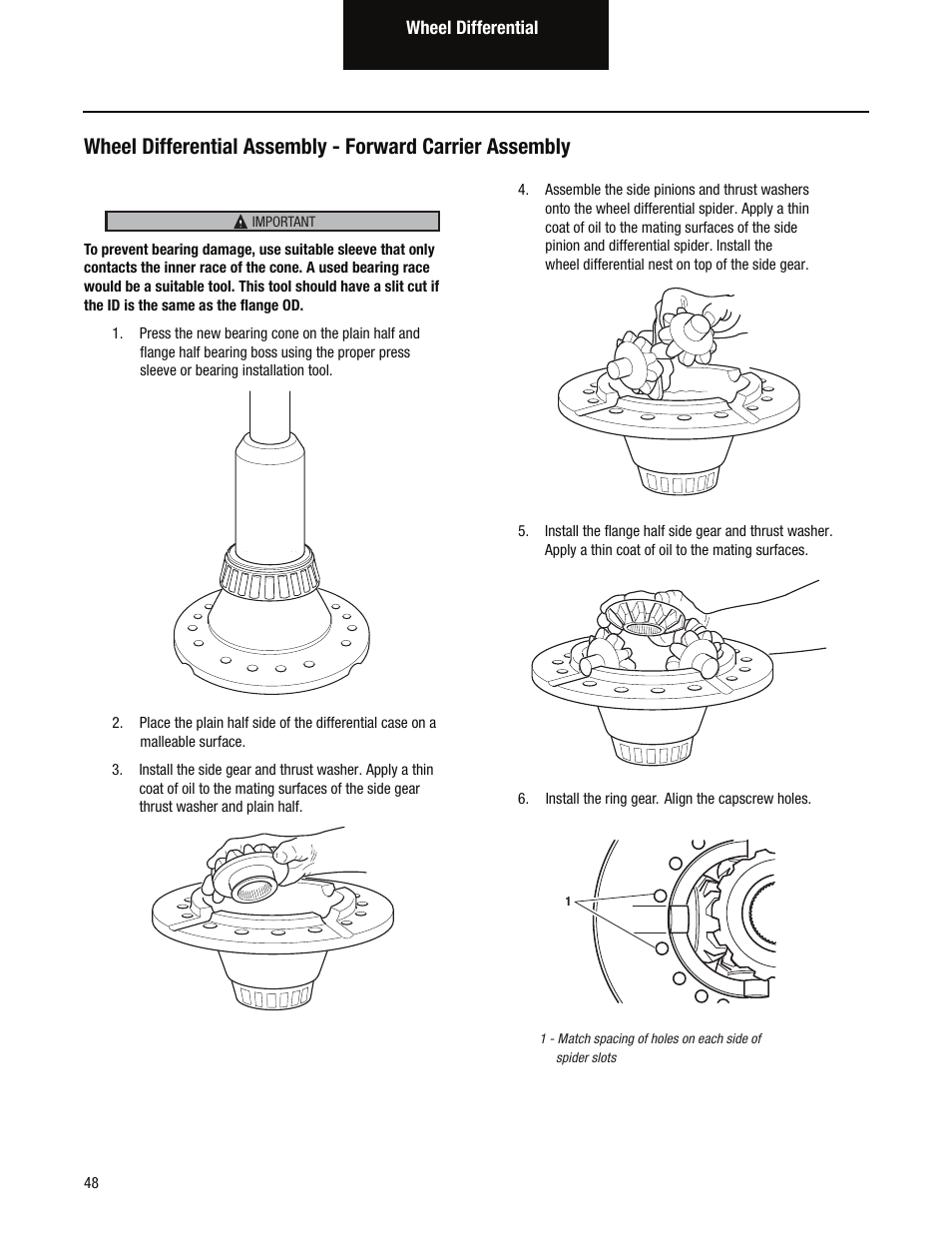 Spicer Tandem Drive Axles Service Manual D170, D190, and D590 Series User Manual | Page 52 / 98