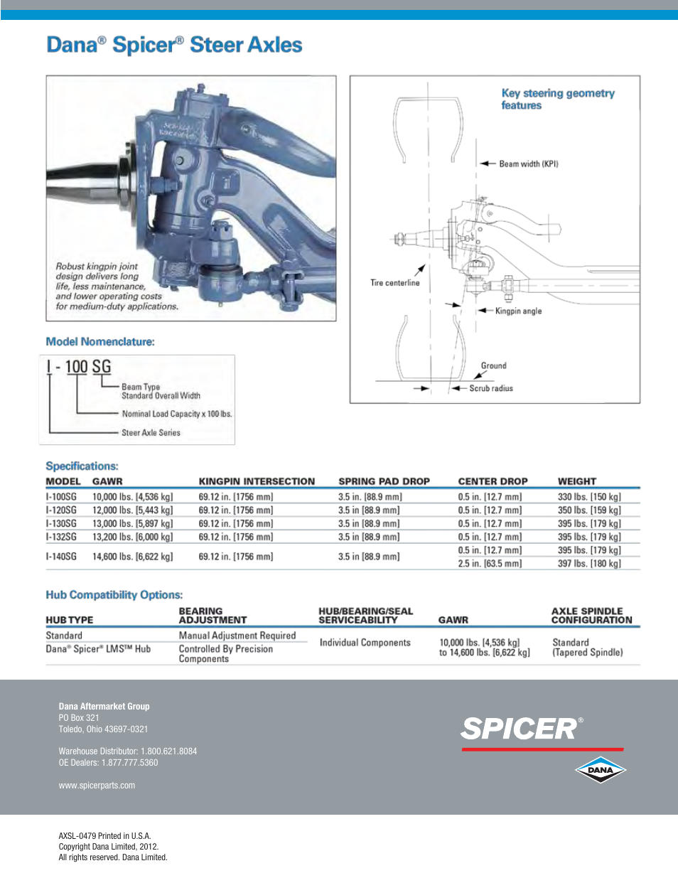 Spicer Steer Axles LMS Hubcap User Manual | Page 2 / 2