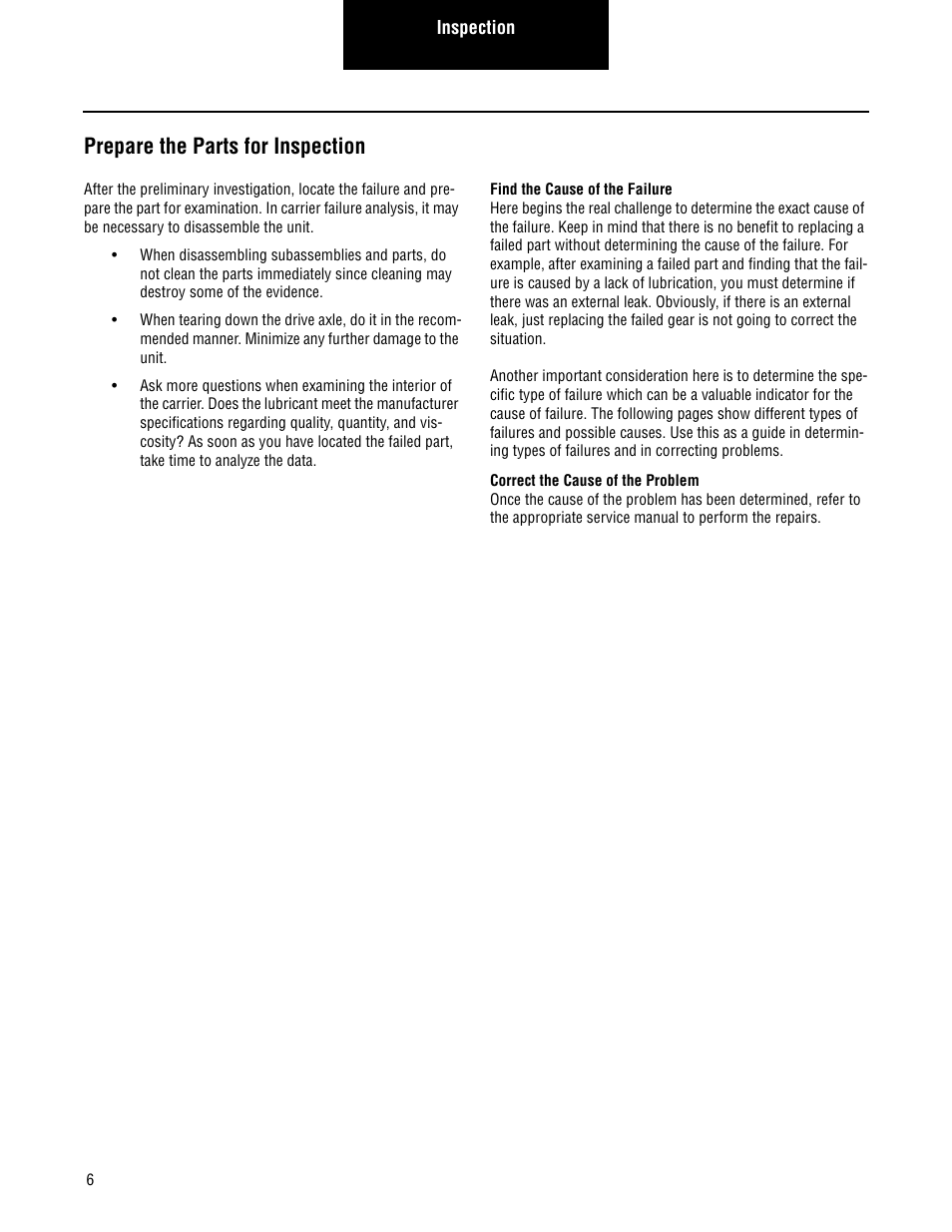 Prepare the parts for inspection | Spicer Single Drive Axles Service Manual: S135L, S135N, S135S, S150L, S150N, S150S User Manual | Page 10 / 50