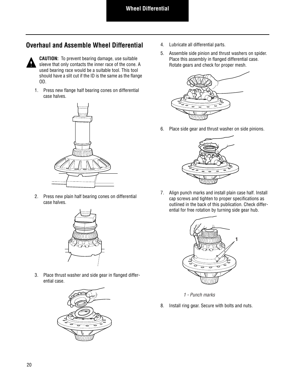 Overhaul and assemble wheel differential | Spicer Single Drive Axles Service Manual: S135L, S135N, S135S, S150L, S150N, S150S User Manual | Page 24 / 50