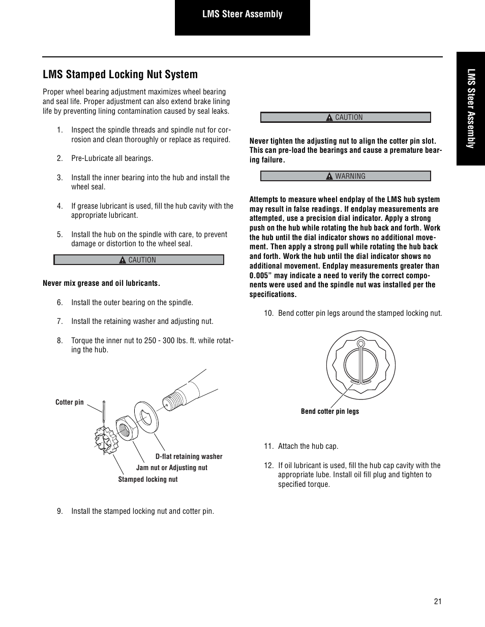 Lms stamped locking nut system | Spicer Steer and Drive Wheel Ends Service Manual User Manual | Page 23 / 56