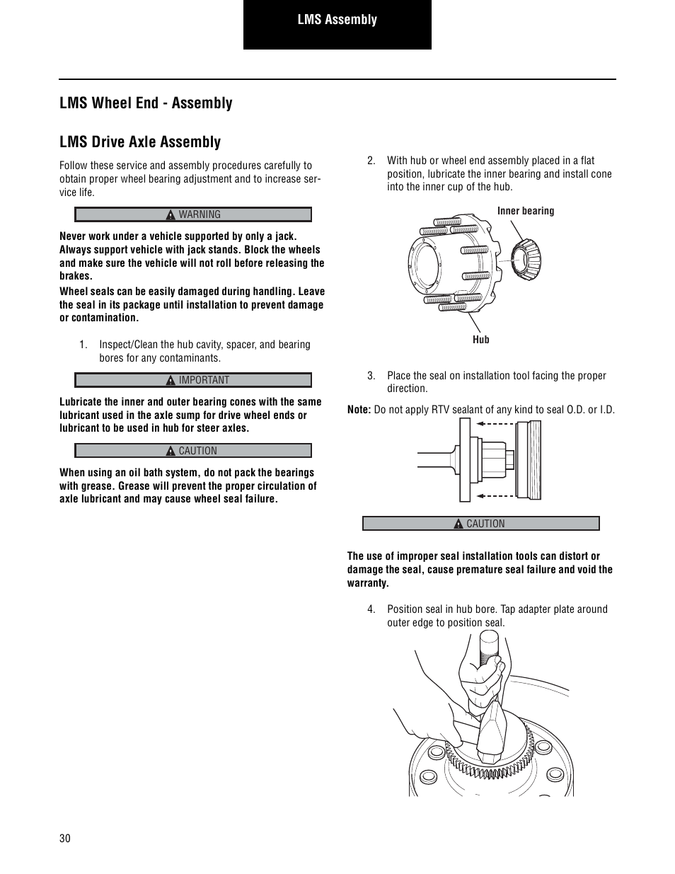 Lms wheel end - assembly, Lms wheel end - assembly lms drive axle assembly | Spicer Steer and Drive Wheel Ends Service Manual User Manual | Page 32 / 56