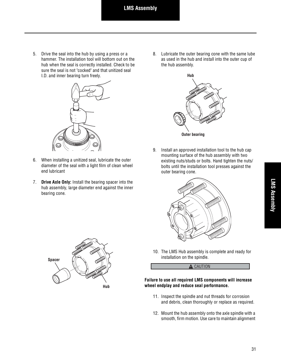 Spicer Steer and Drive Wheel Ends Service Manual User Manual | Page 33 / 56