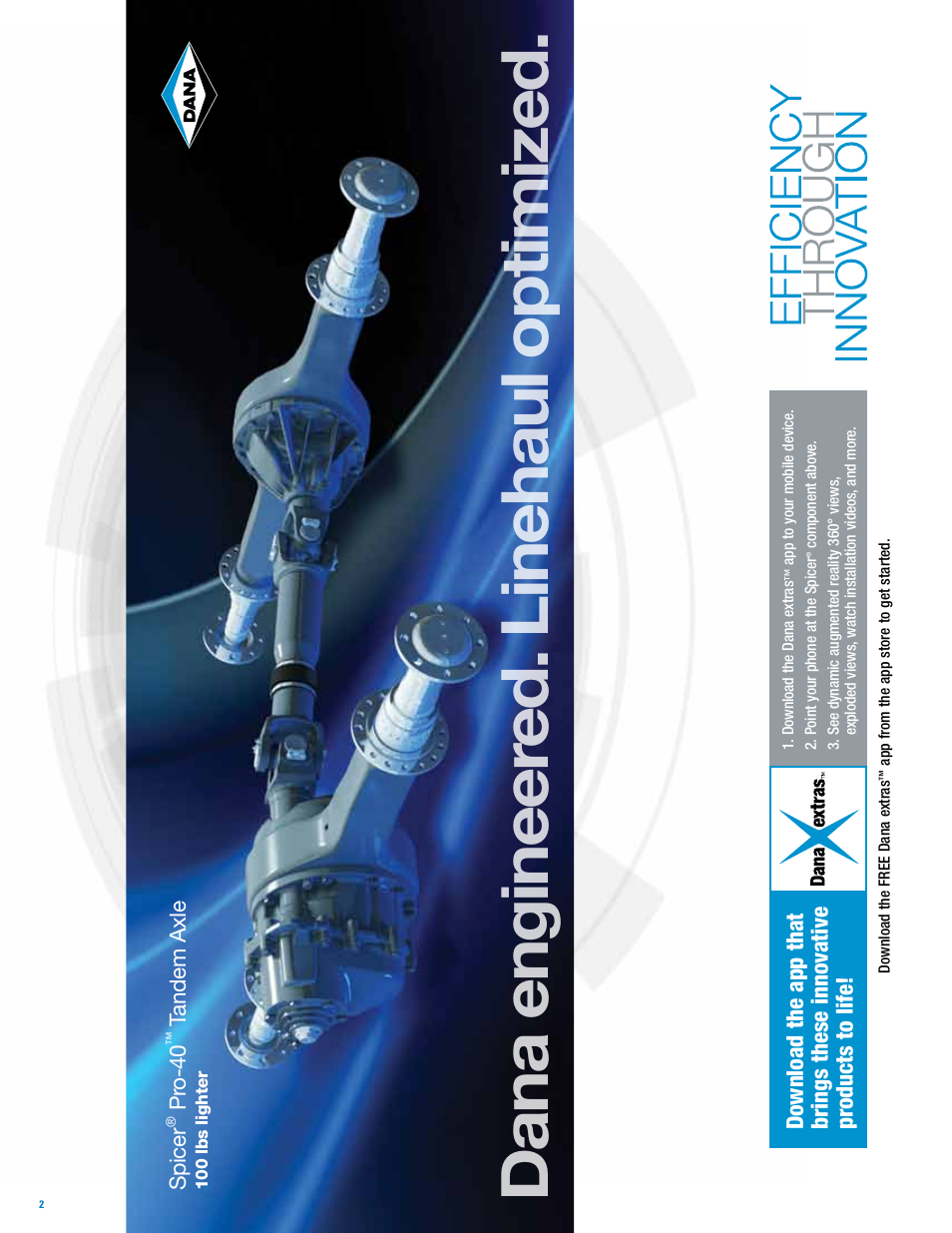 Dana engineer ed. linehaul optimized | Spicer Axle, Driveshaft, Tire Management Systems, and Wheel-End Systems Specifications Guide 2013 User Manual | Page 4 / 40