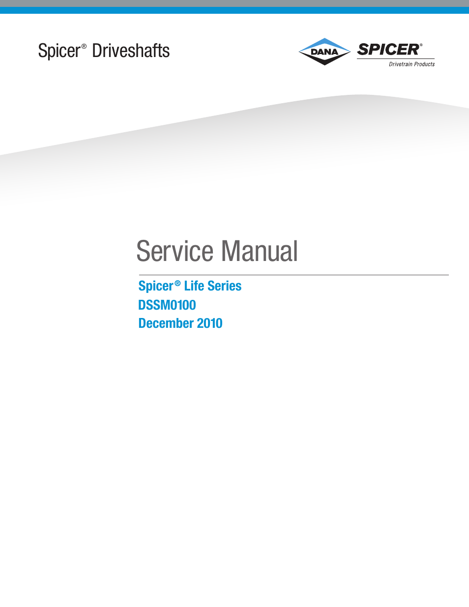 Spicer Driveshafts Service Manual User Manual | 36 pages