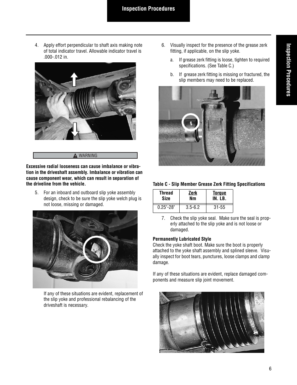 Spicer Driveshafts Service Manual User Manual | Page 9 / 36