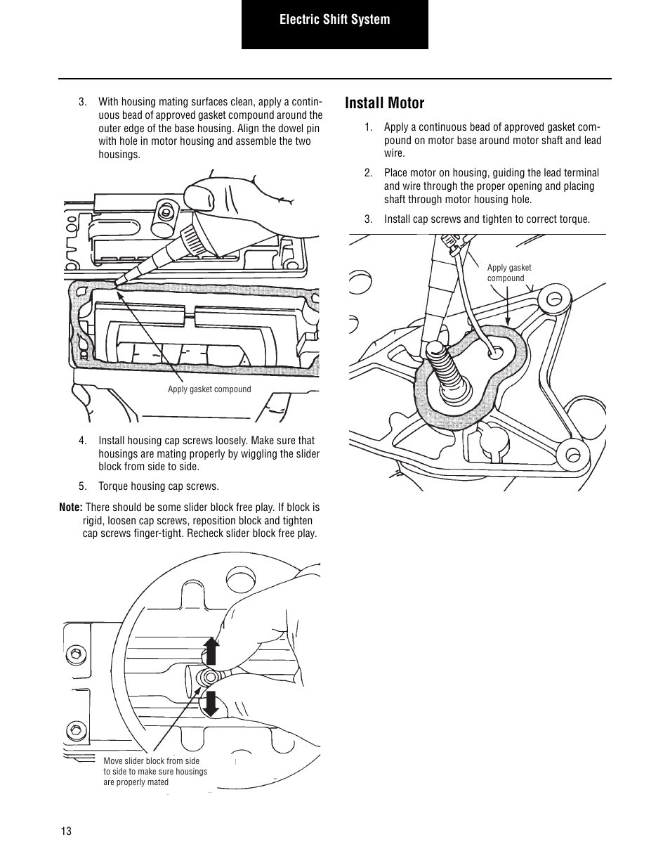 Install motor | Spicer Drive Axles Service Manual Axle Shift Systems, 2-Speed Single Rear Axles User Manual | Page 16 / 33