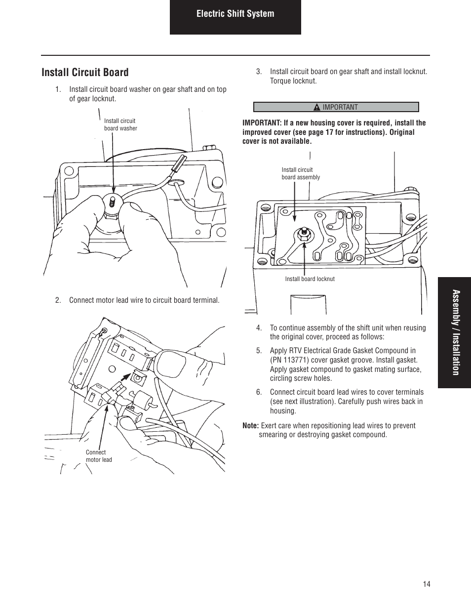 Install circuit board | Spicer Drive Axles Service Manual Axle Shift Systems, 2-Speed Single Rear Axles User Manual | Page 17 / 33