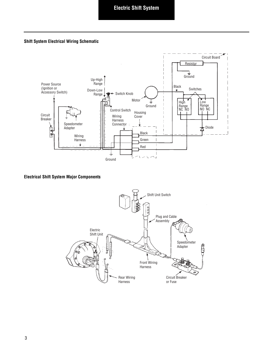Electric shift system | Spicer Drive Axles Service Manual Axle Shift Systems, 2-Speed Single Rear Axles User Manual | Page 6 / 33