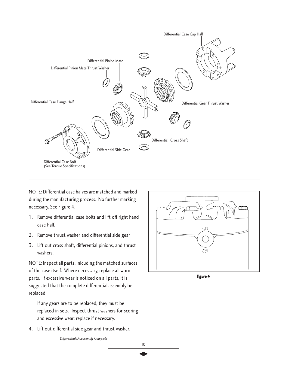 Differential disassembly | Spicer Drive Axles Service Manual G & M User Manual | Page 12 / 32