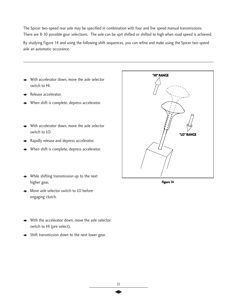 Two speed operating instructions | Spicer Drive Axles Service Manual G & M User Manual | Page 27 / 32