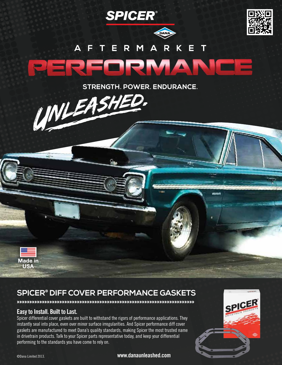 Spicer Diff Cover Performance Gaskets User Manual | 2 pages