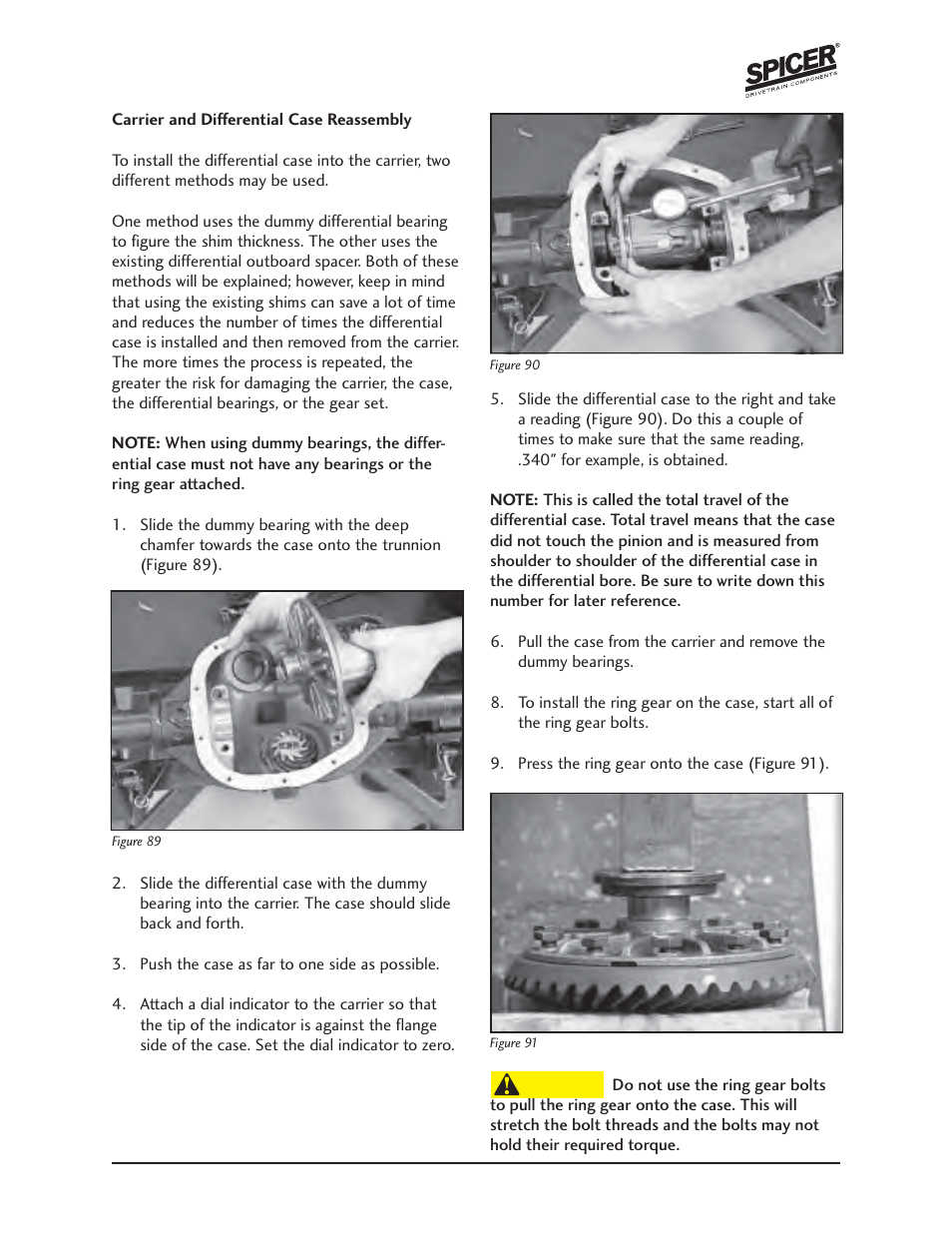 Spicer Jeep Grand Cherokee WJ 44-4 SERVICE MANUAL User Manual | Page 27 / 35
