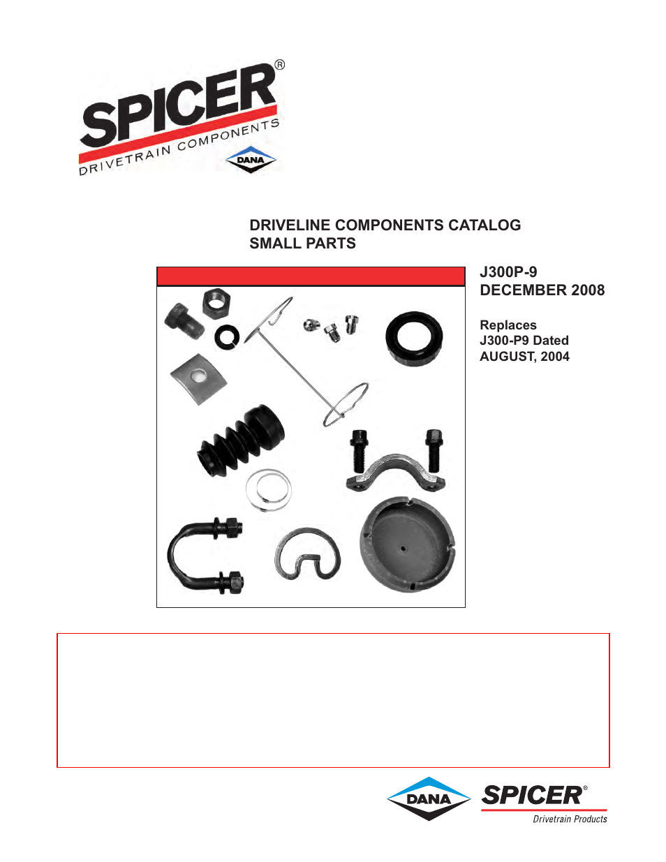 Spicer Driveline Components Catalog: Small Parts User Manual | 20 pages
