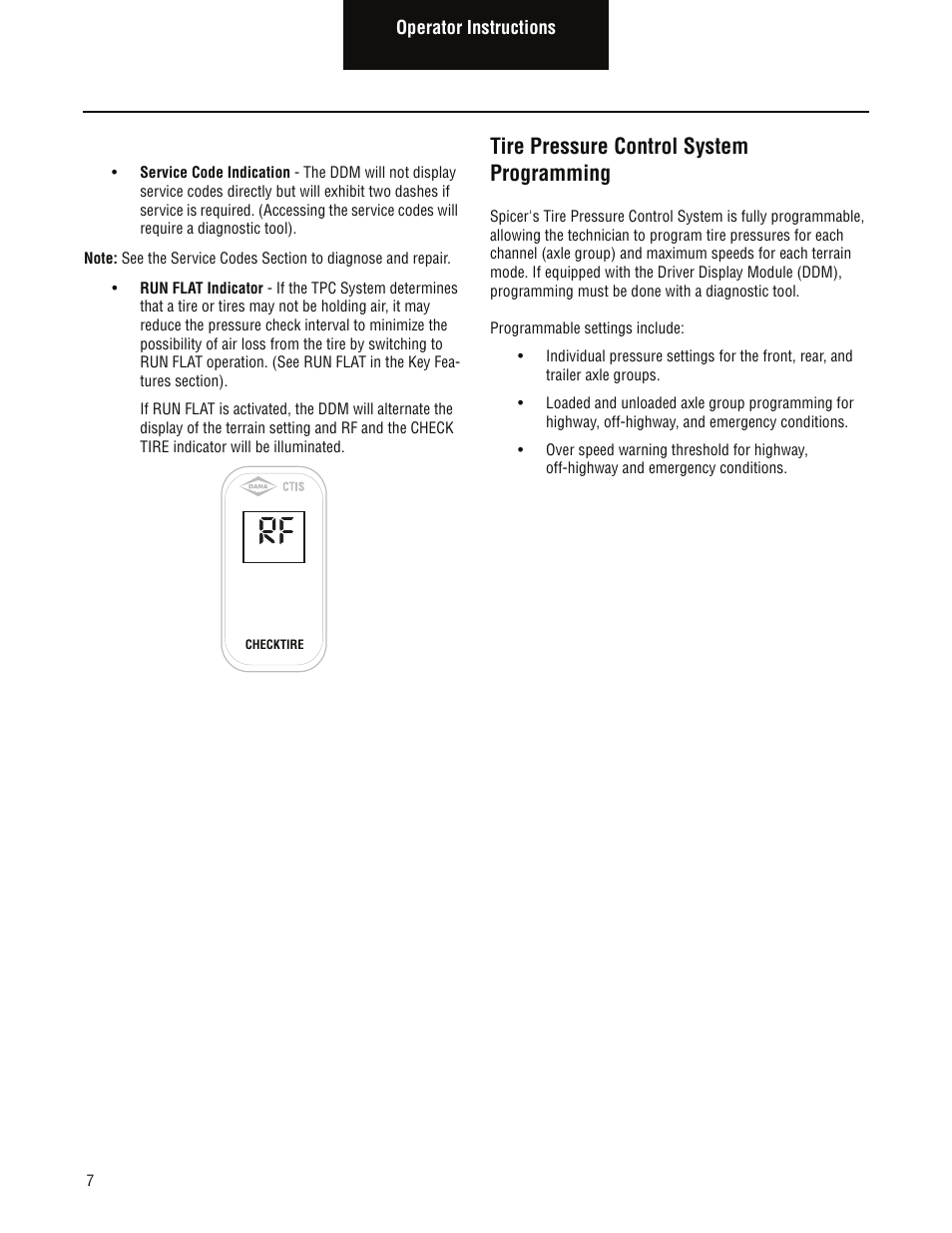Tire pressure control system programming | Spicer TPCS Troubleshooting Guide User Manual | Page 10 / 76