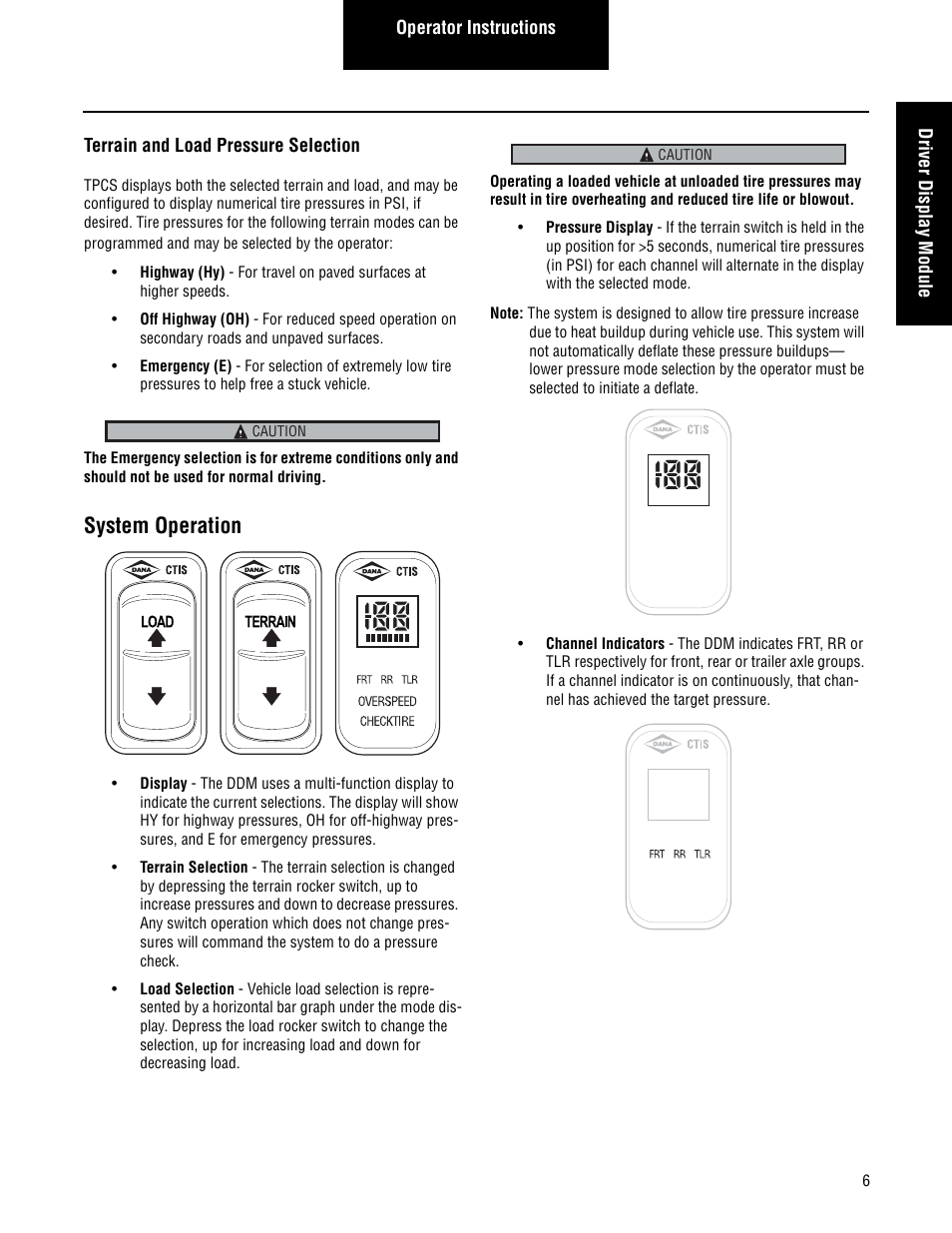 System operation | Spicer TPCS Troubleshooting Guide User Manual | Page 9 / 76