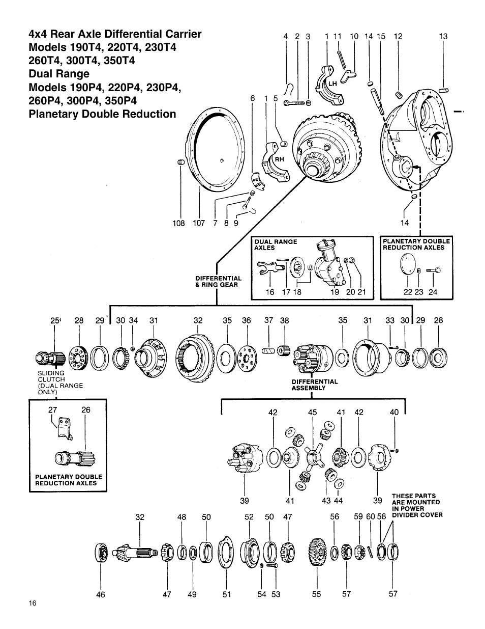 Spicer Drive Axles Illustrated Parts List All Wheel 4 x 4 Drive System User Manual | Page 16 / 32