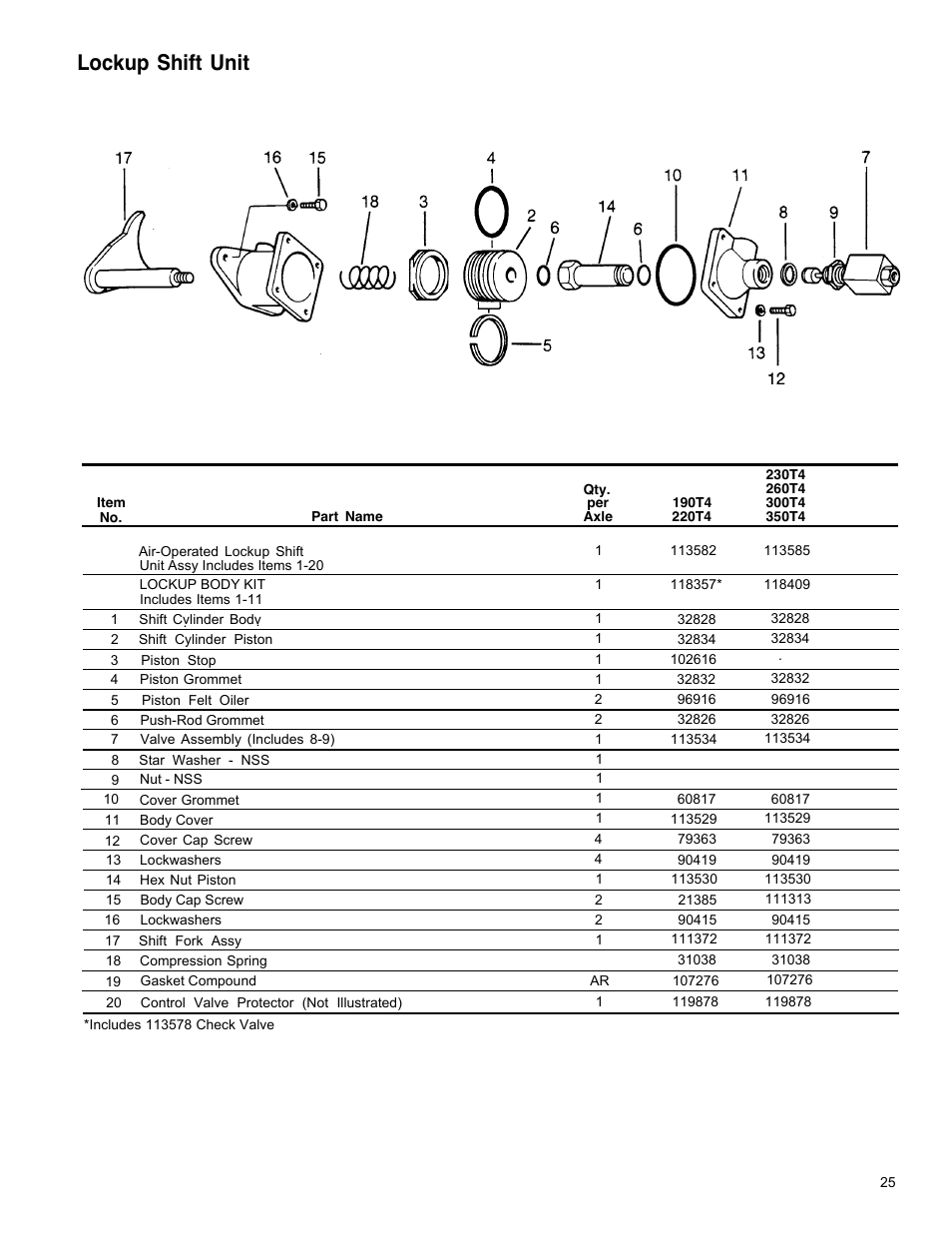 Lockup shift unit | Spicer Drive Axles Illustrated Parts List All Wheel 4 x 4 Drive System User Manual | Page 25 / 32