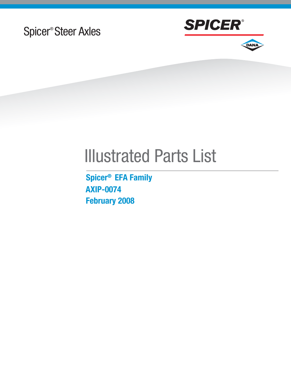 Spicer Steer Axles Illustrated Parts List User Manual | 30 pages