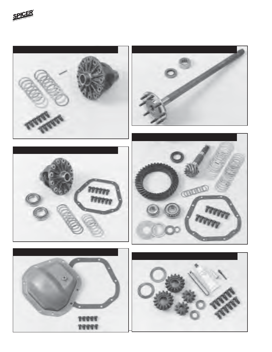 Light axle kits | Spicer FRONT & REAR AXLE KIT MISCELLANEOUS MODELS 1979-1984 User Manual | Page 3 / 25