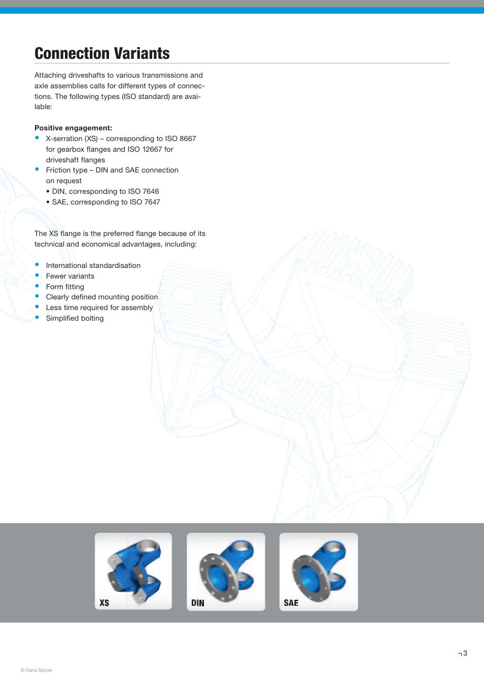 Connection variants | Spicer SERVICE CATALOG User Manual | Page 5 / 44