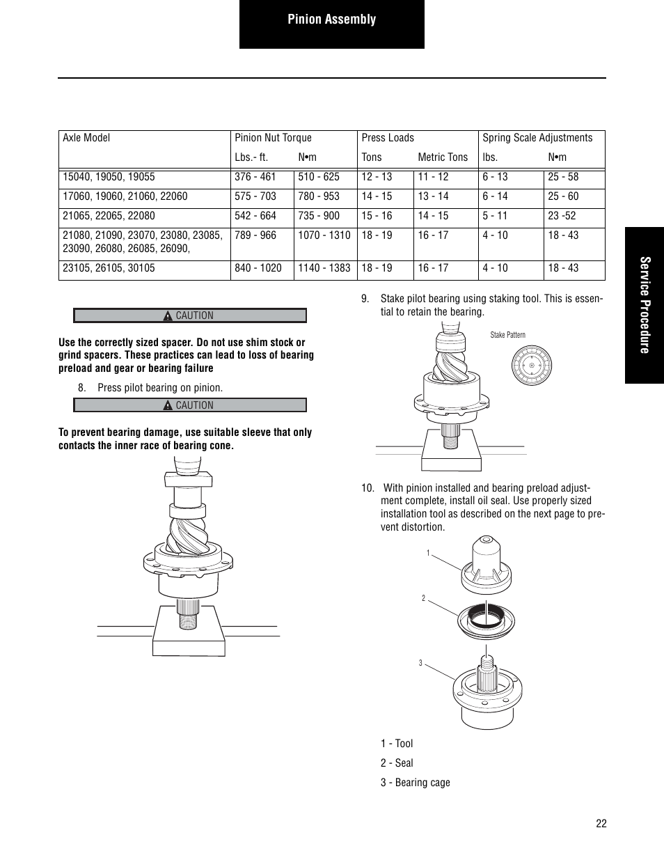 Spicer Single Drive Axles Service Manual: Single Reduction & Single Reduction with Differential Lock User Manual | Page 25 / 70