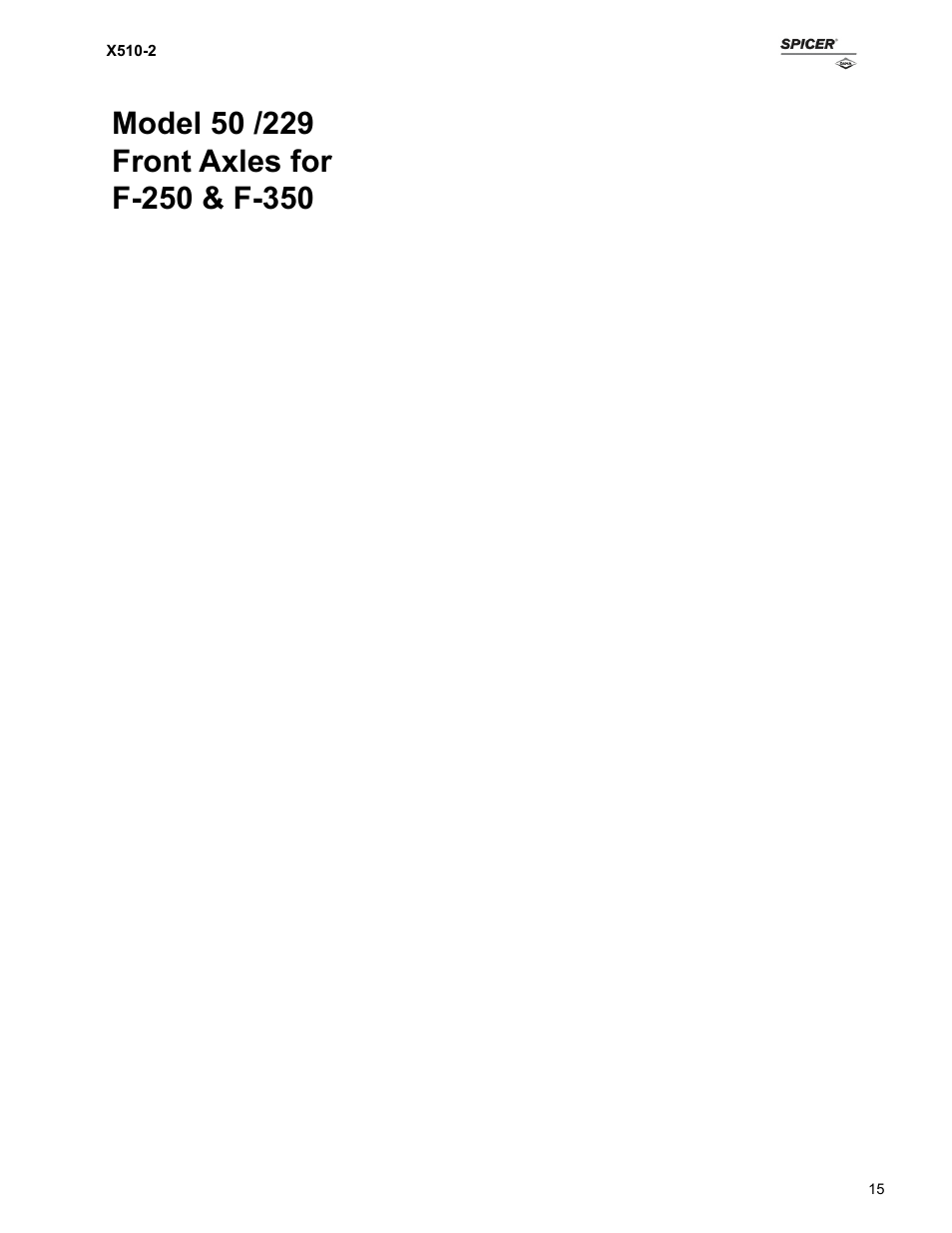 Spicer Ford Applications 1999-2011 Light Axle Parts User Manual | Page 15 / 89