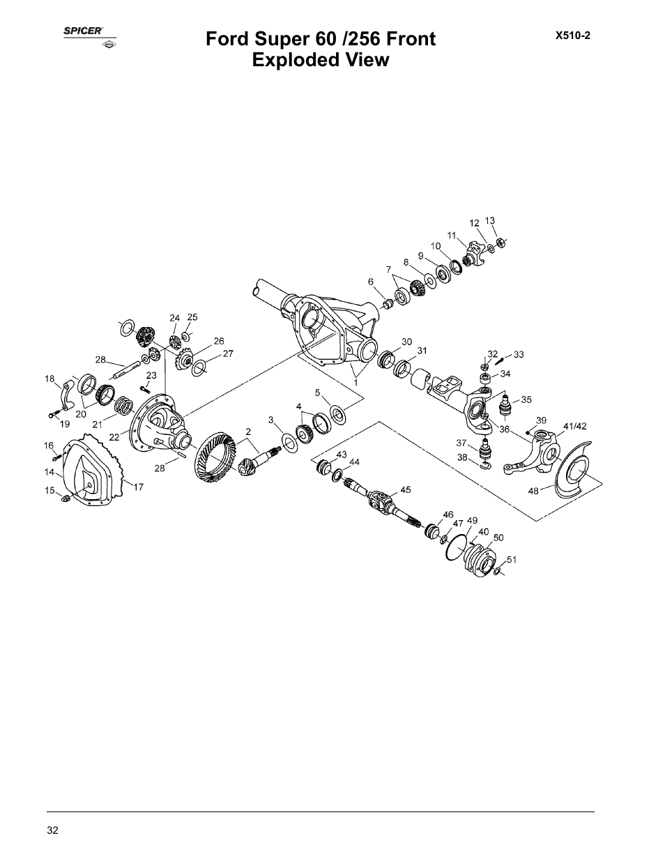 Spicer Ford Applications 1999-2011 Light Axle Parts User Manual | Page 32 / 89
