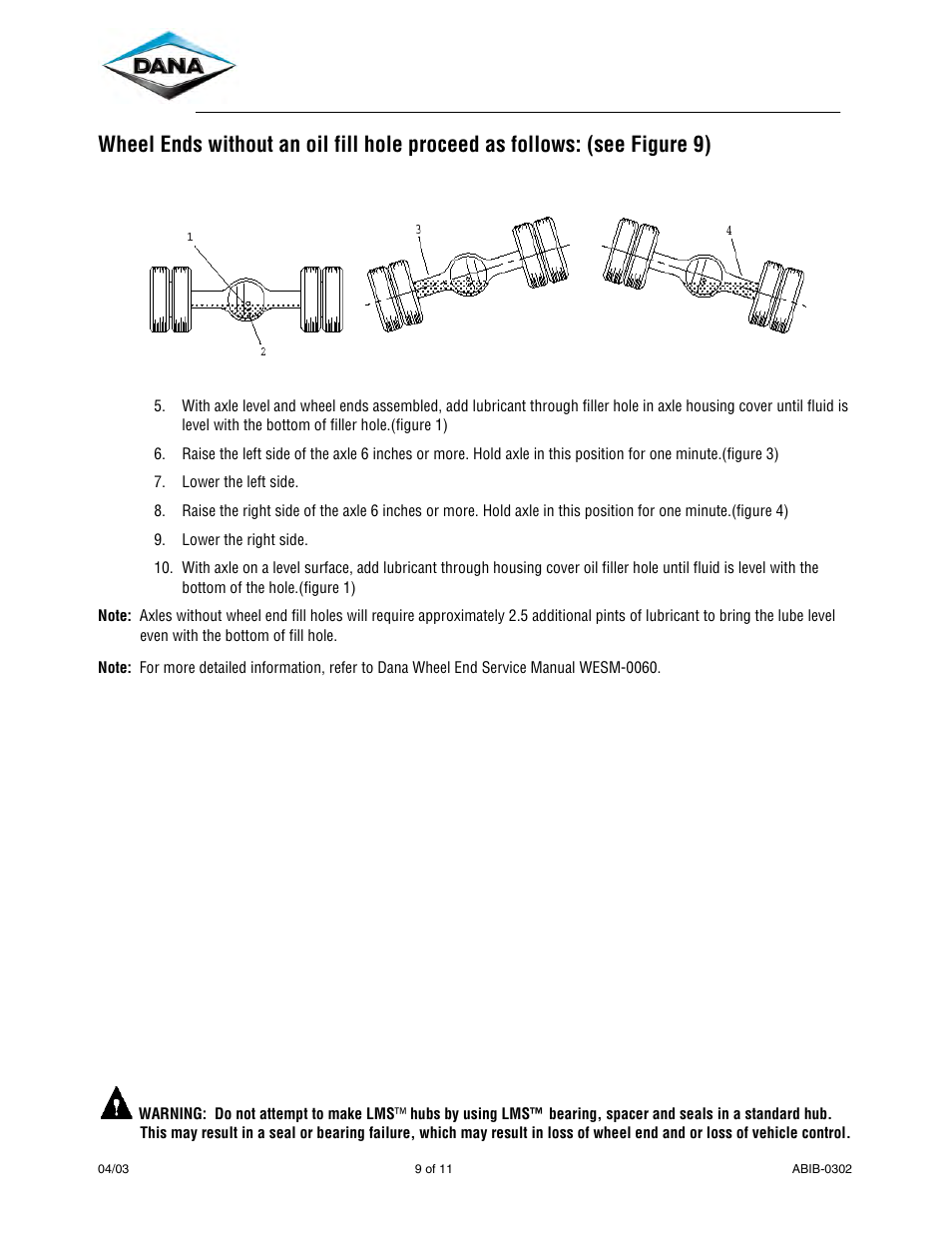 Spicer Dana LMS Hub Assembly Procedure User Manual | Page 9 / 11