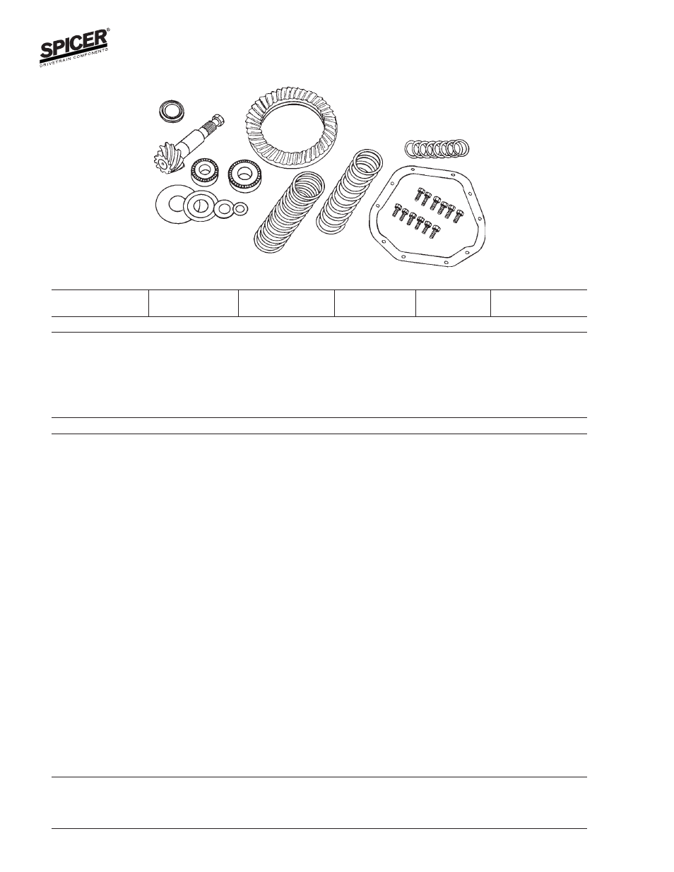 Ring gear and pinion kits | Spicer Axle General Information User Manual | Page 36 / 102
