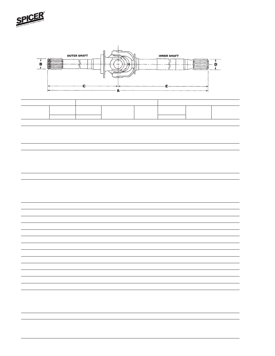 Front axle shafts | Spicer Axle General Information User Manual | Page 74 / 102