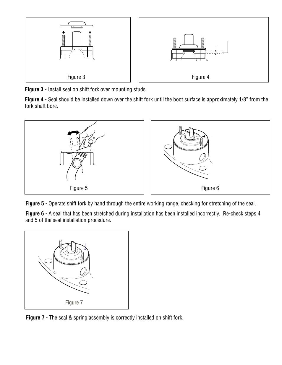 Spicer New Installation Procedure for the Shift Fork Seal and Spring Assembly User Manual | Page 3 / 4