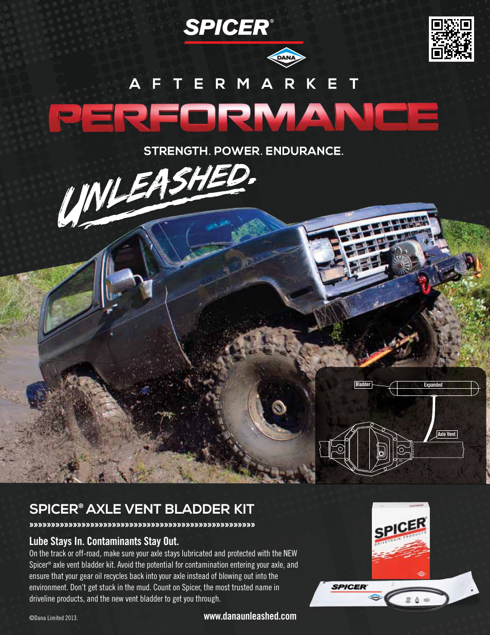 Spicer Axle Vent Bladder Kit User Manual | 2 pages