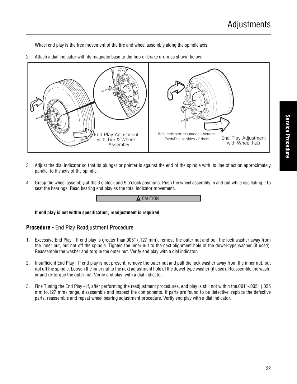 Adjustments | Spicer Single Drive Axles Service Manual: 34DS, 34RS, 38DS, 38RS, DS340, RS340, DS380, RS380, DS400, RS400, DS3 User Manual | Page 25 / 98