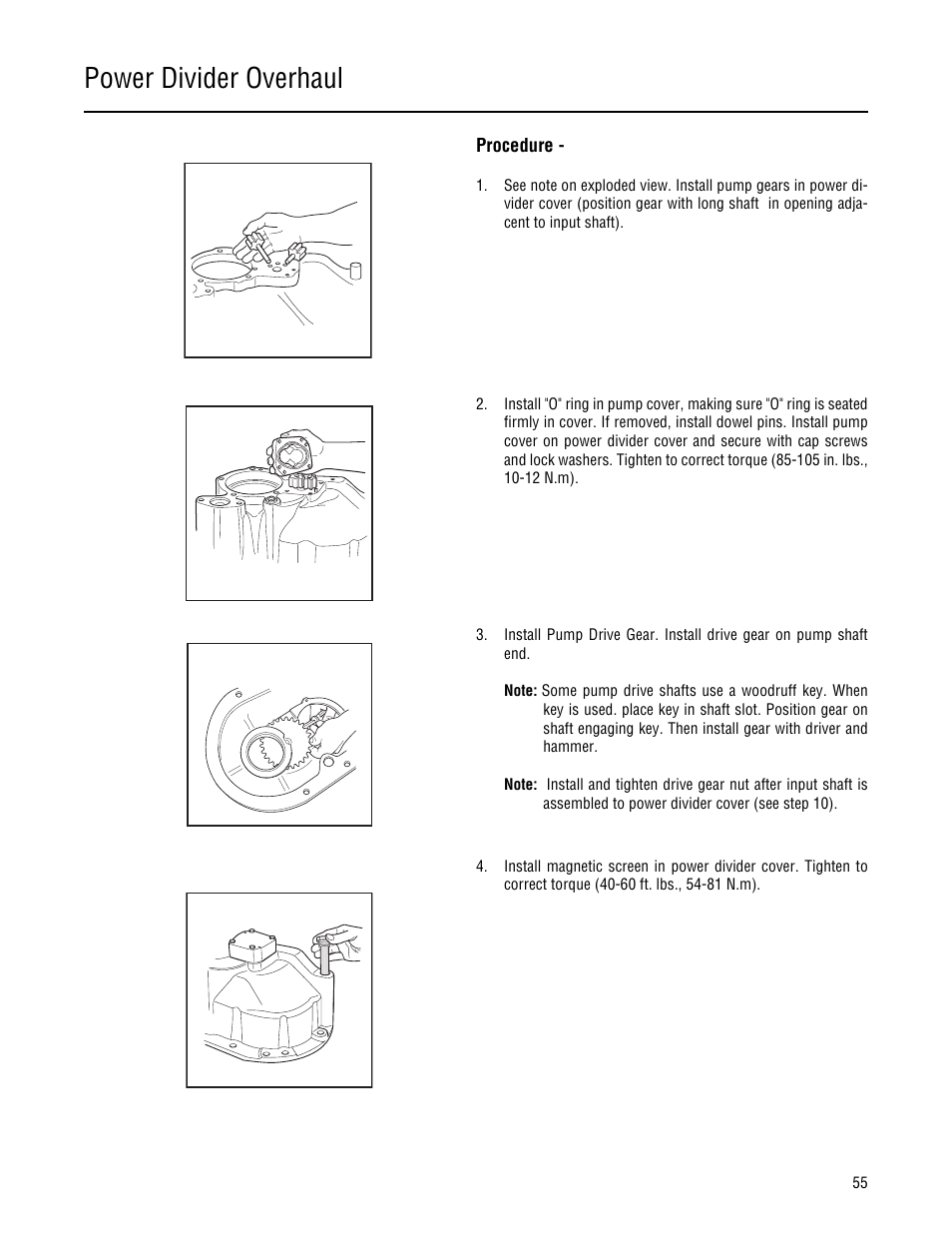 Power divider overhaul | Spicer Single Drive Axles Service Manual: 34DS, 34RS, 38DS, 38RS, DS340, RS340, DS380, RS380, DS400, RS400, DS3 User Manual | Page 58 / 98