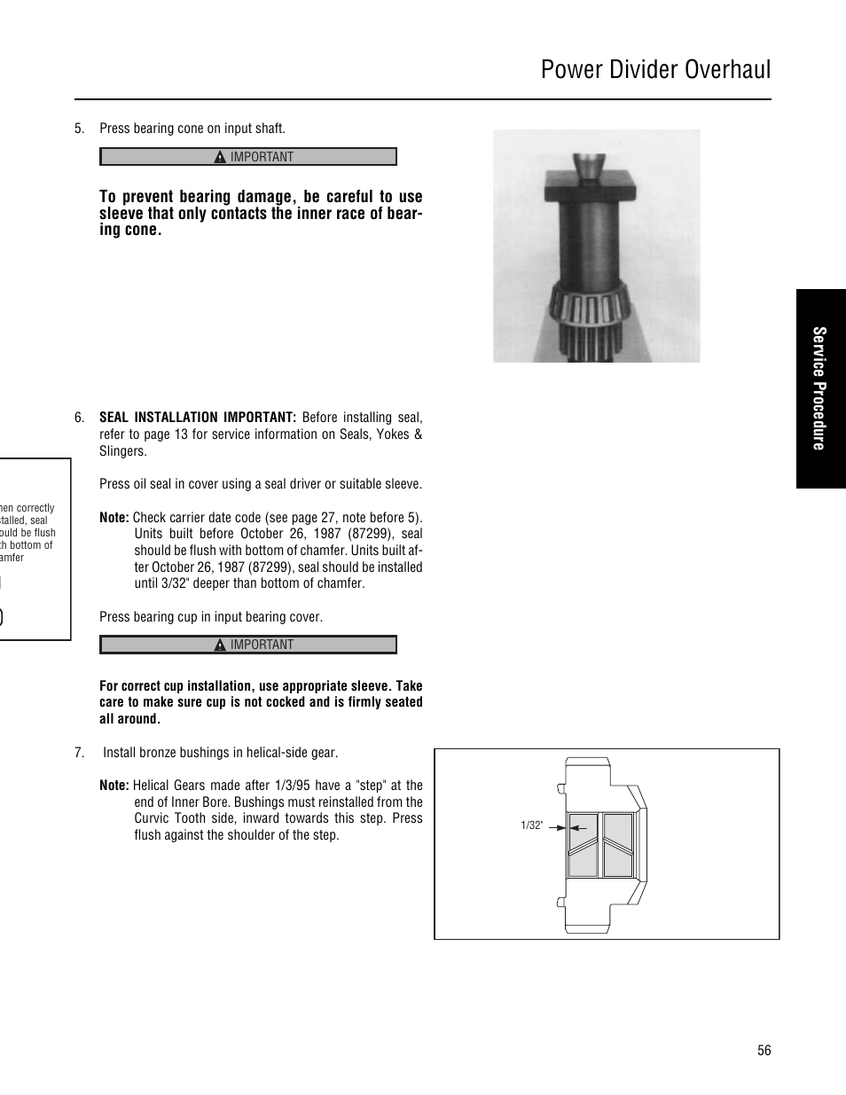 Power divider overhaul | Spicer Single Drive Axles Service Manual: 34DS, 34RS, 38DS, 38RS, DS340, RS340, DS380, RS380, DS400, RS400, DS3 User Manual | Page 59 / 98
