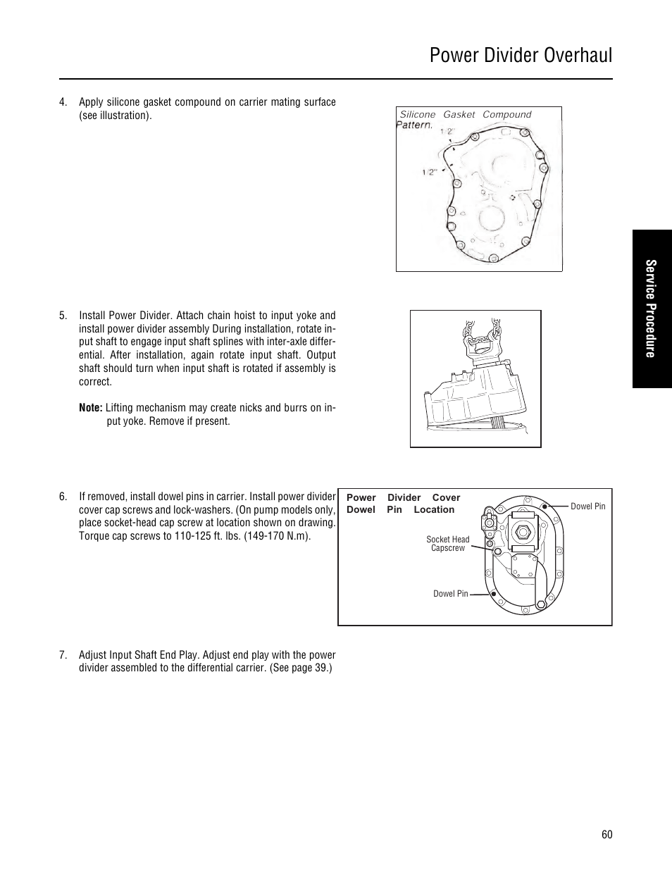 Power divider overhaul, Ser vice procedure | Spicer Single Drive Axles Service Manual: 34DS, 34RS, 38DS, 38RS, DS340, RS340, DS380, RS380, DS400, RS400, DS3 User Manual | Page 63 / 98