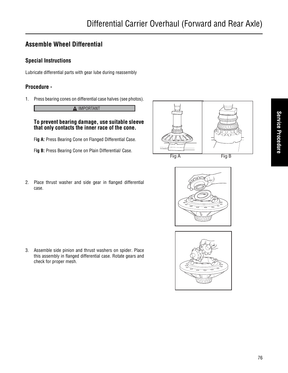 Assemble wheel differential | Spicer Single Drive Axles Service Manual: 34DS, 34RS, 38DS, 38RS, DS340, RS340, DS380, RS380, DS400, RS400, DS3 User Manual | Page 79 / 98