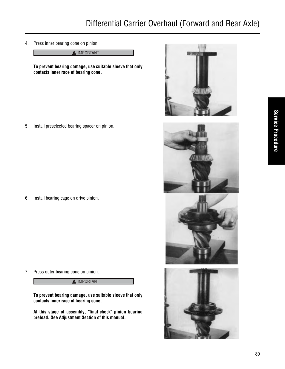 Spicer Single Drive Axles Service Manual: 34DS, 34RS, 38DS, 38RS, DS340, RS340, DS380, RS380, DS400, RS400, DS3 User Manual | Page 83 / 98