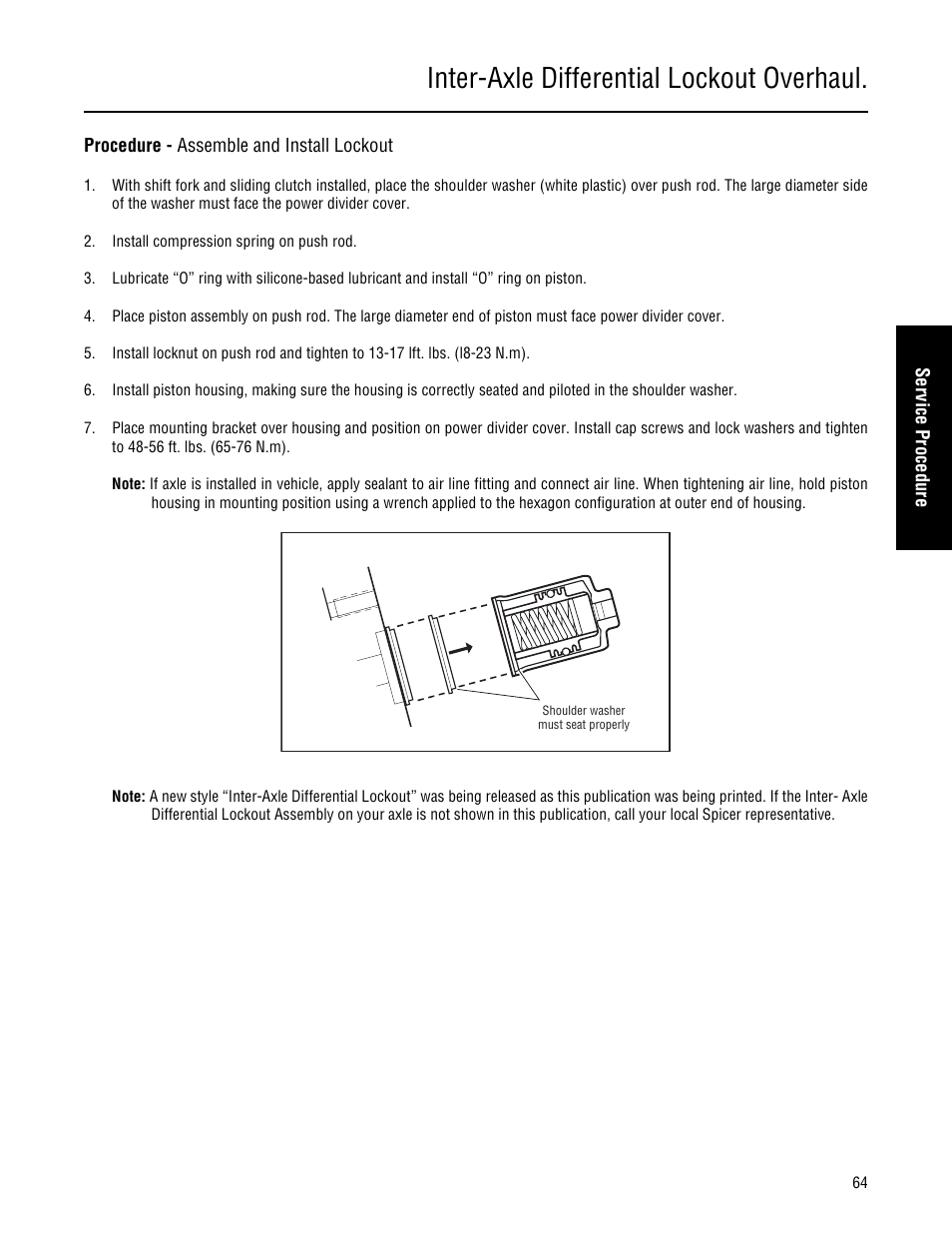 Assemble differential carrier, Inter-axle differential lockout overhaul | Spicer Single Drive Axles Service Manual: 34DS, 34RS, 38DS, 38RS, DS340, RS340, DS380, RS380, DS400, RS400, DS3 User Manual | Page 87 / 98