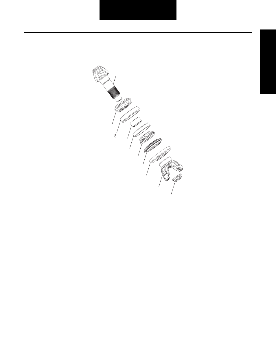 Drive pinion, Rear axle pinion assembly - parts exploded view | Spicer Single Drive Axles Service Manual: S110 and S130 User Manual | Page 20 / 54